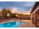 Inviting backyard pool featuring a lounge area, desert landscaping, and mountain views at 39610 N 12Th St, Phoenix, AZ 85086