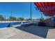 Outdoor skate park featuring ramps, rails, and covered seating area at 42829 N Livingstone Way, Anthem, AZ 85086