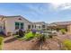 Landscaped backyard featuring a sparkling pool, lush landscaping, and outdoor seating for relaxed enjoyment at 4684 N 206Th Ave, Buckeye, AZ 85396