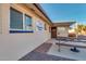 Exterior view of the Dreamland Villa Community Library and adjacent outdoor picnic area at 5618 E Des Moines St, Mesa, AZ 85205