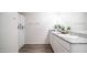 Bathroom featuring double sinks, granite countertops, and a shower with a curtain at 821 S Parker Pl, Casa Grande, AZ 85122