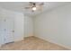 Bright bedroom with neutral flooring and a ceiling fan at 9214 N 83Rd St, Scottsdale, AZ 85258