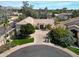 Stunning aerial view of a landscaped property in a cul-de-sac with mountain views at 10125 N 78Th Pl, Scottsdale, AZ 85258