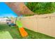 Backyard with a slide and artificial turf at 17722 N 183Rd Ave, Surprise, AZ 85374