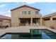 A private backyard pool is surrounded by a patio, great for relaxing and entertaining at 2527 W Amber Sun Dr, Phoenix, AZ 85085