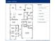 Harbor first floor plan featuring four bedrooms, three baths, and a two-car garage totaling 2,318 square feet at 34427 N Timberlake N Mnr, San Tan Valley, AZ 85144