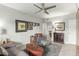 Comfortable living room featuring neutral tones, plush seating, and stylish decor at 355 E Thomas Rd # B110, Phoenix, AZ 85012