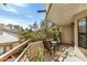 Relax on this quaint balcony with two chairs and a small table at 4850 E Desert Cove Ave # 251, Scottsdale, AZ 85254