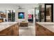 Open floor plan showcasing living room, kitchen, and wine storage at 4900 E Arroyo Verde Dr, Paradise Valley, AZ 85253