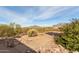 Expansive desert landscape showcasing desert vegetation, gravel, and scenic mountain backdrop at 6404 S Lazy Ln, Gold Canyon, AZ 85118