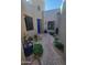 Charming courtyard with brick pathway and desert landscaping at 6411 S River Dr # 53, Tempe, AZ 85283