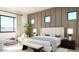 Comfortable bedroom featuring a queen-size bed, modern decor, large windows, and soft, natural light at 86Xx E Stagecoach Pass # 5, Carefree, AZ 85377