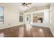 Open concept with wood-look floors, and a view to kitchen and covered patio for entertaining at 3751 S Vista Pl, Chandler, AZ 85248