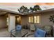 Relaxing outdoor patio with comfortable seating, offering a serene space for enjoying the beautiful views at 12703 W Shadow Hills Dr, Sun City West, AZ 85375
