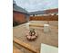 Fenced backyard with a fire pit and seating area, with low maintenance gravel ground cover at 1953 W Granada Rd, Phoenix, AZ 85009