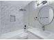 Beautiful renovated bathroom with custom tile work, modern fixtures, and bright vanity at 2593 E Commonwealth Cir, Chandler, AZ 85225