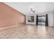 Large living room featuring tile flooring and a sliding glass door at 3756 E Camden Ave, San Tan Valley, AZ 85140