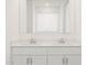Bright bathroom features a double sink vanity with modern fixtures and a large mirror at 3806 N Camden Dr, Florence, AZ 85132