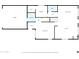 Detailed first floor plan featuring a living room, kitchen, and garage at 42015 W Hillman Dr, Maricopa, AZ 85138