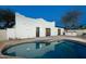 Inviting pool area with a white exterior home, perfect for relaxation and outdoor enjoyment at 4731 E Monte Vista Rd, Phoenix, AZ 85008
