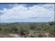 Scenic view of a desert landscape with a neighborhood in the distance under a cloudy sky at 5032 W Yearling Rd, Phoenix, AZ 85083