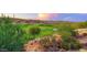 Expansive view of the lush golf course, framed by native desert vegetation and showcasing the natural beauty of the surroundings at 10224 N Azure Vista Trl, Fountain Hills, AZ 85268