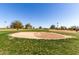 Sand trap on a golf course with green grass, trees, and clear blue skies, inviting play at 10511 W Wheatridge Dr, Sun City, AZ 85373