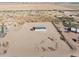 Overhead shot of manufactured home on large lot with desert landscape and mountain views at 1811 N Brower Ln, Maricopa, AZ 85139