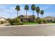 Single story home with mature landscaping and a stone exterior at 23415 S 202Nd St, Queen Creek, AZ 85142