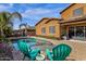 Swimming pool with lounge chairs, mature landscaping, and view of home at 2463 E Stacey Rd, Gilbert, AZ 85298