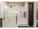 Bathroom walk-in shower featuring an open glass door at 25907 N 134Th Dr, Peoria, AZ 85383