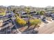 A high angle view showcasing the home in a residential neighborhood with mountain views at 3531 E Becker Ln, Phoenix, AZ 85028