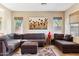 Inviting living room featuring a cozy sectional sofa, colorful artwork, and decorative rug at 4960 S Huachuca Pl, Chandler, AZ 85249