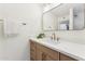 Bathroom featuring a modern vanity, granite countertops, and a beautifully tiled shower at 8088 E Via Del Valle --, Scottsdale, AZ 85258