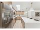 A bright, modern kitchen with a skylight and stainless steel appliances that create an inviting space at 8088 E Via Del Valle --, Scottsdale, AZ 85258