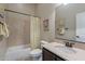 Bathroom with shower/tub combination and a vanity at 8525 E Lynwood St, Mesa, AZ 85207