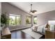 Spacious bedroom with vaulted ceilings and bright windows at 9812 E Karen Dr, Scottsdale, AZ 85260