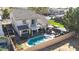 Beautiful aerial view of the property highlighting the pool, patio, and lush backyard at 10322 W Edgemont Dr, Avondale, AZ 85392