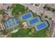 Aerial view of the community tennis courts, showcasing multiple well-maintained courts at 11554 W Lone Tree Trl, Peoria, AZ 85383