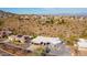 Expansive aerial view of the property, highlighting the desert landscape and neighborhood at 15128 E Westridge Dr, Fountain Hills, AZ 85268