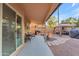 Spacious backyard with gravel, stone walkway, gazebo, covered grill and covered patio with seating at 16002 N 50Th St, Scottsdale, AZ 85254
