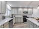 Stylish kitchen with modern appliances, sink, and white countertops at 1716 W Butler Dr, Phoenix, AZ 85021
