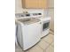 Convenient laundry room featuring a modern washer and dryer set at 19824 N Valencia Ct, Surprise, AZ 85374