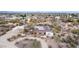 Wide aerial shot showcasing a private desert home on a sprawling lot at 2107 N Campo Allegre Dr, Tempe, AZ 85288