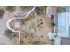 Zen backyard with a desert garden, brick fire pit, and privacy walls at 2107 N Campo Allegre Dr, Tempe, AZ 85288