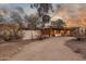 Desert home with gravel driveway and mature trees at 2107 N Campo Allegre Dr, Tempe, AZ 85288