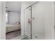 Attached bathroom featuring glass-enclosed shower and lots of light at 36284 W San Clemente Ave, Maricopa, AZ 85138