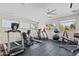 Bright fitness center featuring cardio machines, weight training equipment, and floor exercise space at 9708 E Via Linda -- # 2328, Scottsdale, AZ 85258