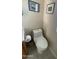 View of a standard toilet in a cozy bathroom with neutral paint and decor at 2315 S Seminole Dr, Apache Junction, AZ 85119