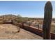 Spacious backyard with fencing featuring mountain and desert views at 27575 N Dolores Pl, San Tan Valley, AZ 85144